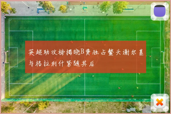 英超助攻榜揭晓B费独占鳌头谢尔基与格拉利什紧随其后